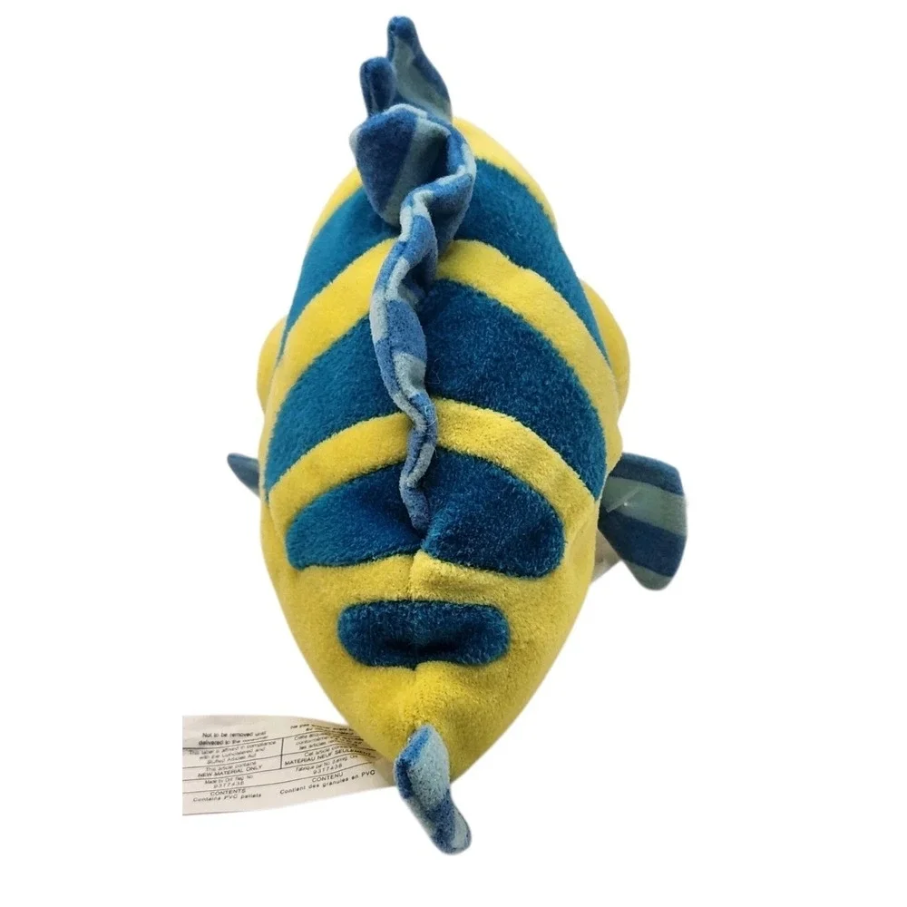 Disney Flounder Plush Mini Bean Bag 7 Inch Little Mermaid Toy NWT